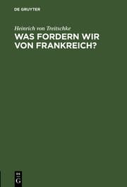 Cover von Was fordern wir von Frankreich?
