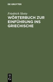 Cover von Wörterbuch zur Einführung ins Griechische