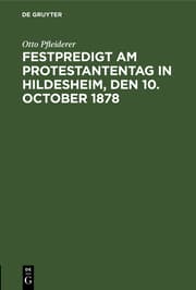 Cover von Festpredigt am Protestantentag in Hildesheim, d.10.Oct.1878