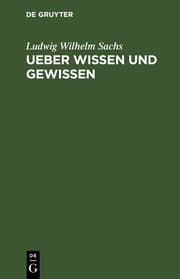 Cover von Ueber Wissen und Gewissen