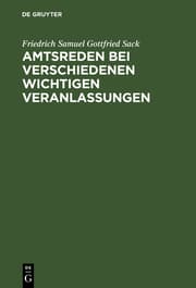 Cover von Amtsreden bei verschiedenen wichtigen Veranlassungen