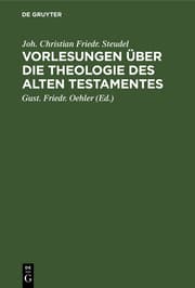 Cover von Vorlesungen über die Theologie des Alten Testamentes