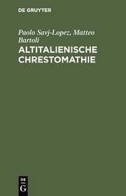 Cover von Altitalienische Chrestomathie