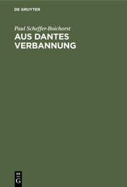 Cover von Aus Dantes Verbannung