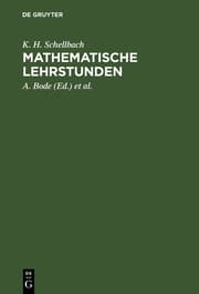 Cover von Mathematische Lehrstunden