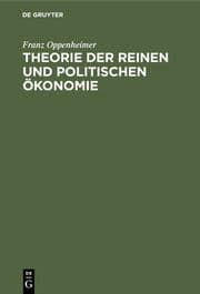 Cover von Theorie der reinen und politischen Ökonomie