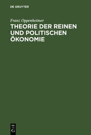 Cover von Theorie der reinen und politischen Ökonomie