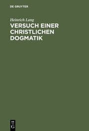 Cover von Versuch einer christlichen Dogmatik