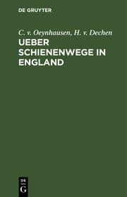 Cover von Ueber Schienenwege in England
