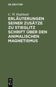 Cover von Erläuterungen seiner Zusätze zu Stieglitz Schrift über den animalischen Magnetismus