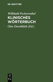 Cover von Klinisches Wörterbuch