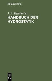 Cover von Handbuch der Hydrostatik