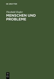 Cover von Menschen und Probleme