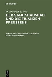 Cover von Dotationen und Allgemeine Finanzverwaltung