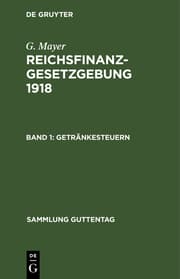 Cover von Getränkesteuern