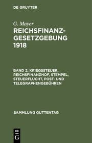 Cover von Kriegssteuer - Reichsfinanzhof - Stempel - Steuerflucht - Post- und Telegraphengebühren