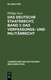 Cover von Das Verfassungs- und Militärrecht