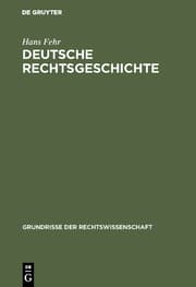 Cover von Deutsche Rechtsgeschichte