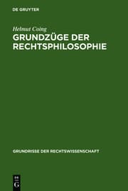 Cover von Grundzüge der Rechtsphilosophie