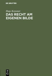 Cover von Das Recht am eigenen Bilde