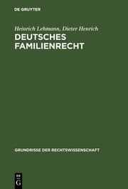 Cover von Deutsches Familienrecht