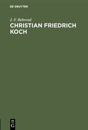 Cover von Christian Friedrich Koch