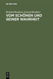 Cover von Vom Schönen und seiner Wahrheit