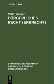 Cover von Bürgerliches Recht (Erbrecht)