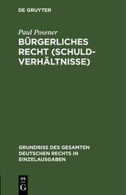 Cover von Bürgerliches Recht (Schuldverhältnisse)