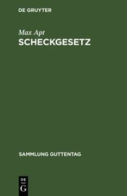 Cover von Scheckgesetz