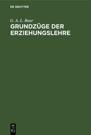 Cover von Grundzüge der Erziehungslehre