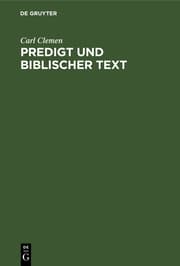 Cover von Predigt und biblischer Text