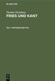 Cover von Fries und Kant