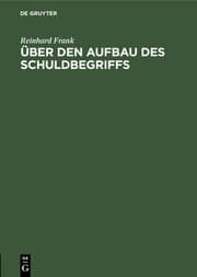 Cover von Über den Aufbau des Schuldbegriffs