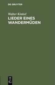 Cover von Lieder eines Wandermüden
