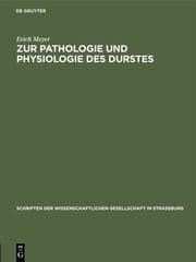 Cover von Zur Pathologie und Physiologie des Durstes