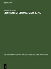 Cover von Zur Entstehung der Ilias