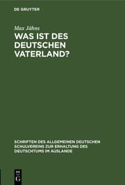 Cover von Was ist des Deutschen Vaterland?