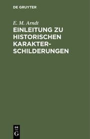 Cover von Einleitung zu historischen Karakterschilderungen