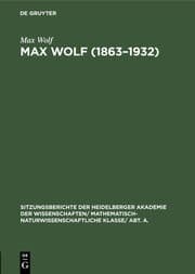 Cover von Max Wolf