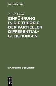 Cover von Einführung in die Theorie der partiellen Differentialgleichungen