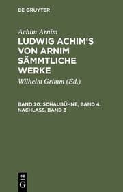 Cover von Schaubühne.4.Nachlaß.3