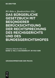 Cover von §§ 1012 - 1296