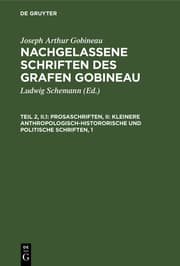 Cover von [Nachgelassene Schriften] Nachgelassene Schriften des Grafen Gobineau