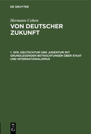 Cover von Deutschtum und Judentum mit grundlegenden Betrachtungen über Staat und Internationalismus