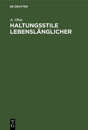 Cover von Haltungsstile Lebenslänglicher
