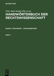 Cover von Testament - Zwischenstreit ; Abkürzungen, Mitarb.-Verz., Sachreg.
