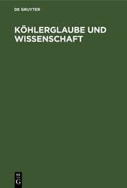 Cover von Köhlerglaube und Wissenschaft
