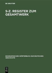 Cover von S - Z.Register zum Gesamtwerk