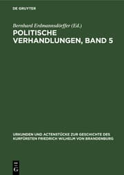 Cover von Politische Verhandlungen ; Bd.5